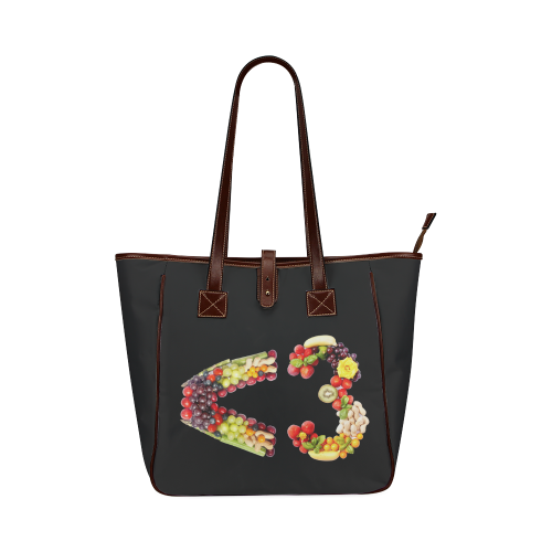 <3 LOVE Fruits and Vegetables Vegan Classic Tote Bag (Model 1644)