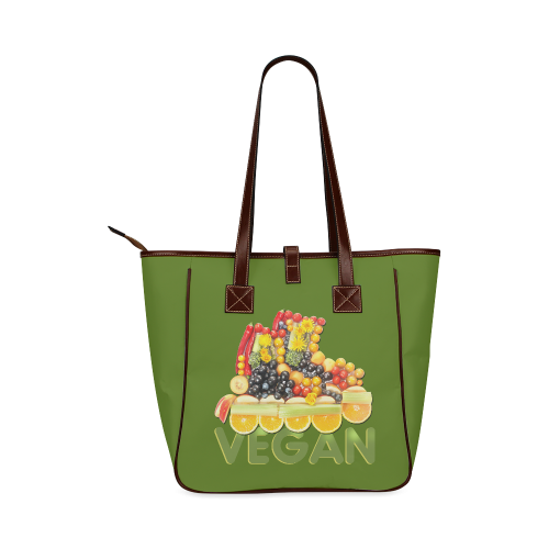 VEGAN FIT and have FUN Fruits Vegetables Classic Tote Bag (Model 1644)