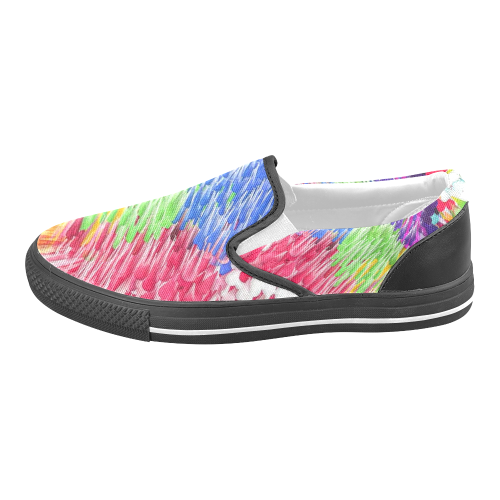 Paint splashes by Artdream Women's Unusual Slip-on Canvas Shoes (Model 019)