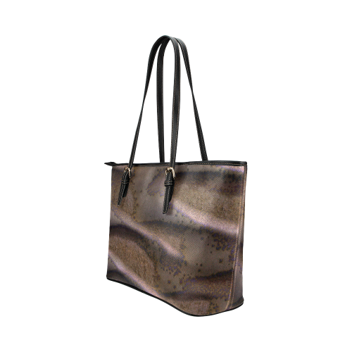 Frosted Dunes on Mars Leather Tote Bag/Large (Model 1651)