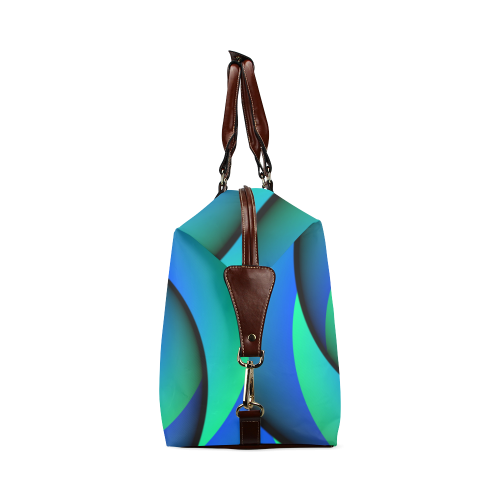POWER SPIRAL - WAVES blue green Classic Travel Bag (Model 1643)