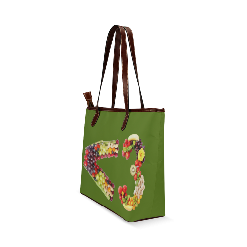 <3 LOVE Fruits and Vegetables Vegan Shoulder Tote Bag (Model 1646)