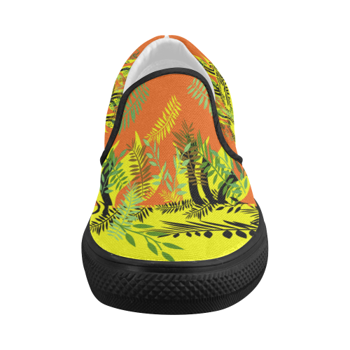 Tropical Heat Wave Women's Slip-on Canvas Shoes (Model 019)
