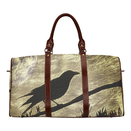 Raven gold Travel Bag by Martina Webster Waterproof Travel Bag/Small (Model 1639)