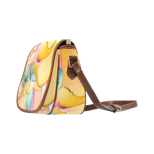 Wild Flowers by Artsdream Saddle Bag/Small (Model 1649) Full Customization