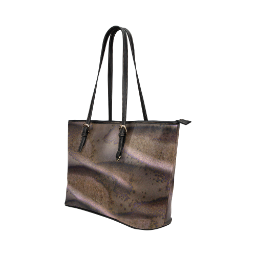 Frosted Dunes on Mars Leather Tote Bag/Large (Model 1651)