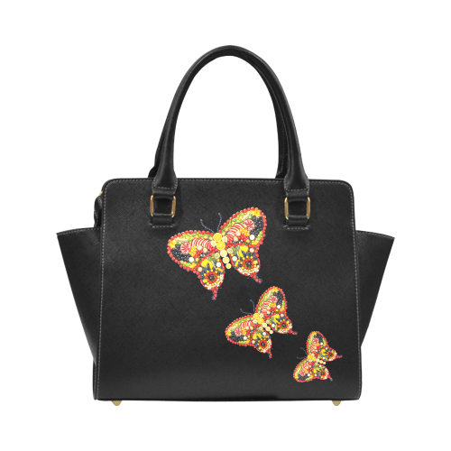 Dancing Butterflies Veggieart Vegan Classic Shoulder Handbag (Model 1653)