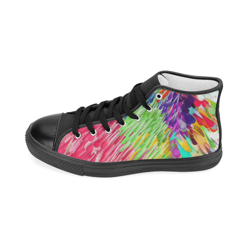 Paint splashes by Artdream Women's Classic High Top Canvas Shoes (Model 017)