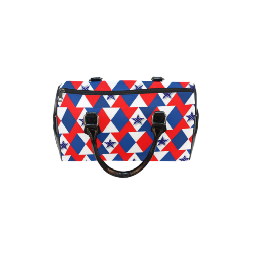 Patriotic Triangles And Stars Boston Handbag (Model 1621)