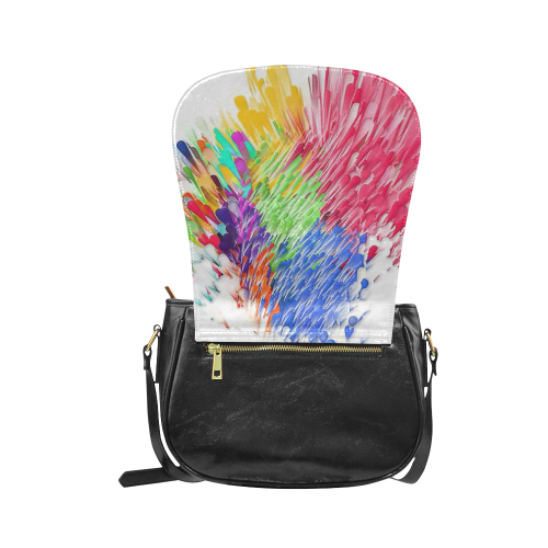 Paint splashes by Artdream Classic Saddle Bag/Small (Model 1648)