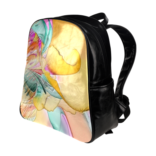 Wild Flowers by Artsdream Multi-Pockets Backpack (Model 1636)