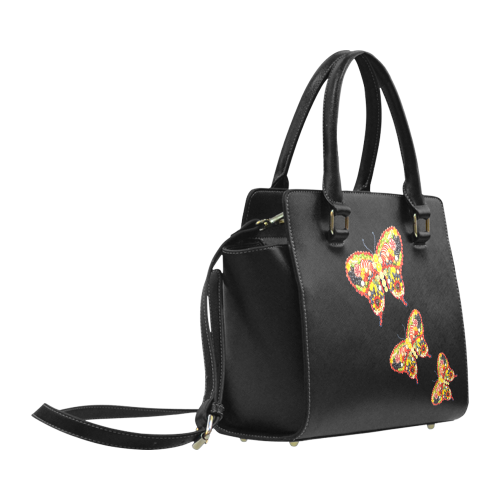 Dancing Butterflies Veggieart Vegan Classic Shoulder Handbag (Model 1653)