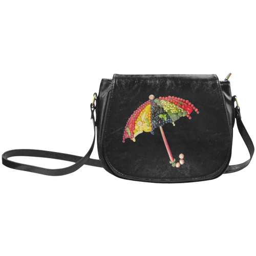 Under my Umbrella VeggieArt Vegan Classic Saddle Bag/Large (Model 1648)