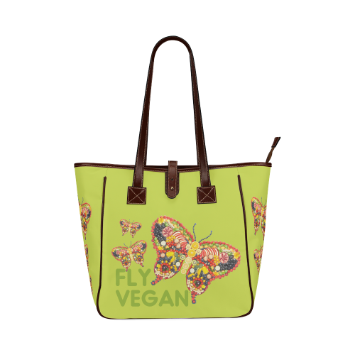 Dancing Butterflies Veggieart Vegan Classic Tote Bag (Model 1644)