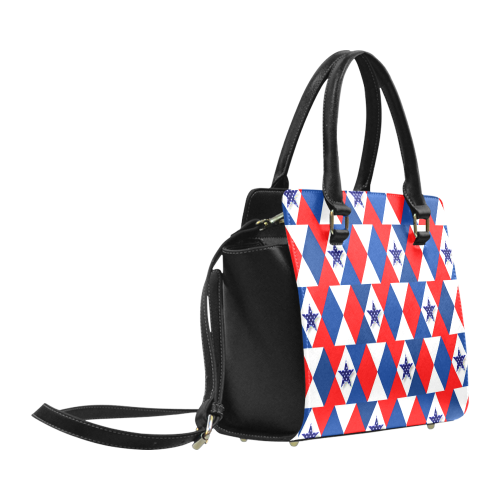Patriotic Triangles And Stars Classic Shoulder Handbag (Model 1653)