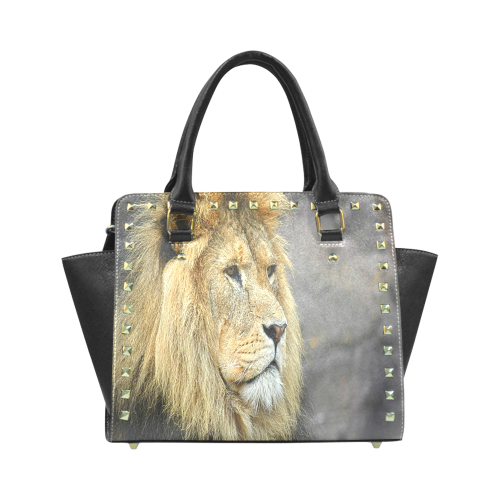 Majestic Lion Rivet Shoulder Handbag (Model 1645)