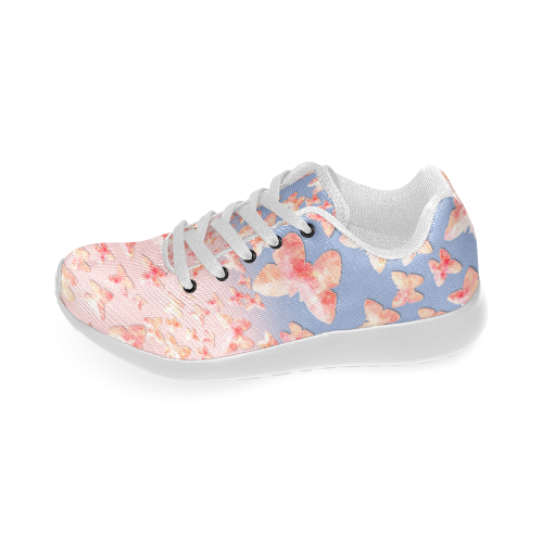 Pink Butterflies Women’s Running Shoes (Model 020)