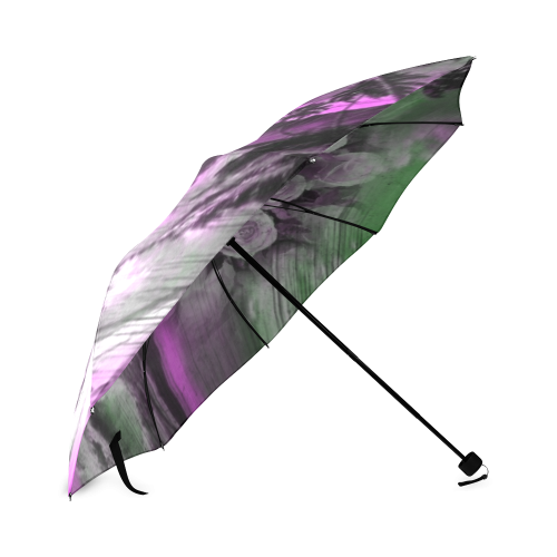 Sea and roses in purple Foldable Umbrella (Model U01)
