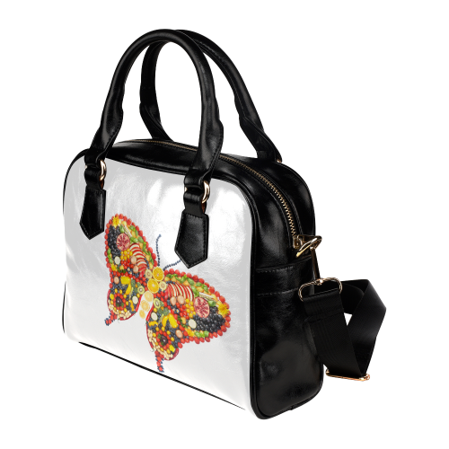 Dancing Butterfly Veggieart Vegan Shoulder Handbag (Model 1634)