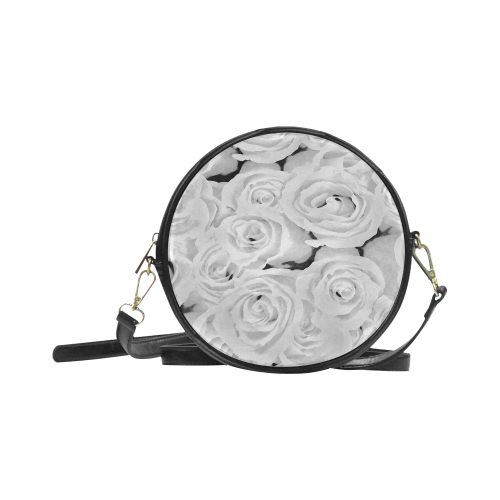 White Roses Round Sling Bag (Model 1647) ID D494097