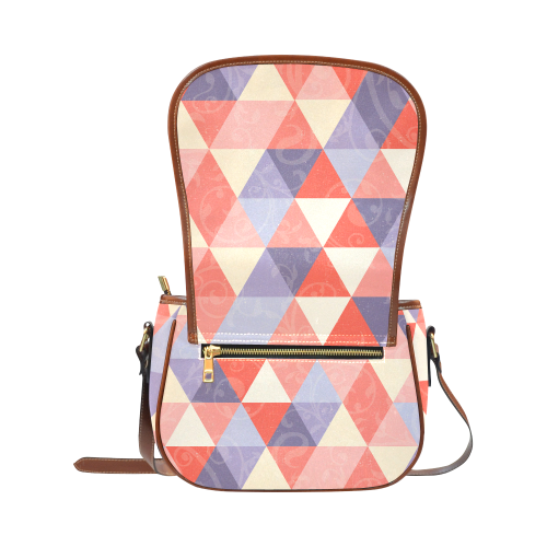 Harlequin Multicolor Pattern by ArtformDesigns Saddle Bag/Small (Model 1649) Full Customization