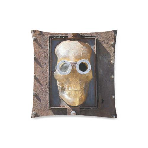skull cut Custom Zippered Pillow Case 18"x18"(Twin Sides)
