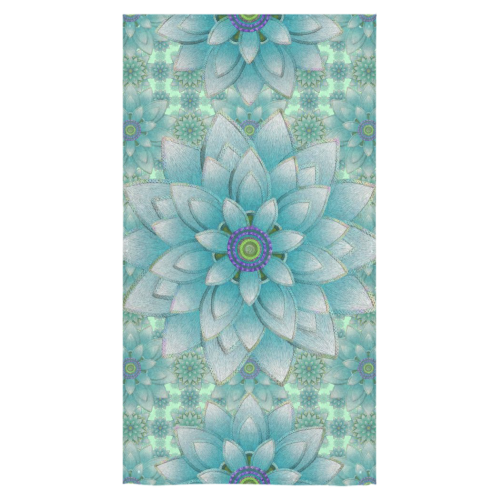 Turquoise Happy Lotus Bath Towel 30"x56"