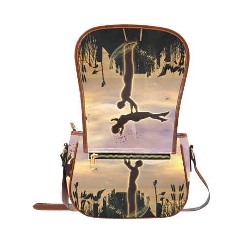 Dance with me in the night Saddle Bag/Small (Model 1649) Full Customization