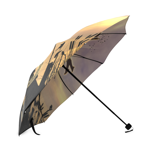 Dance with me in the night Foldable Umbrella (Model U01)