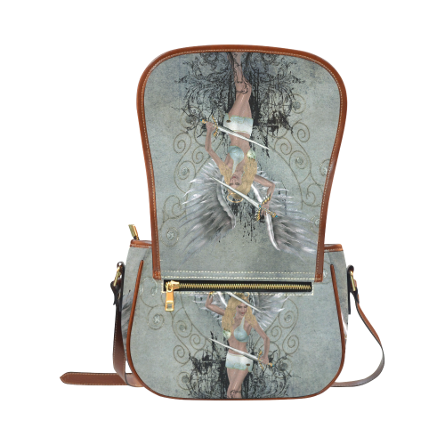 The angel with swords and wings Saddle Bag/Small (Model 1649) Full Customization