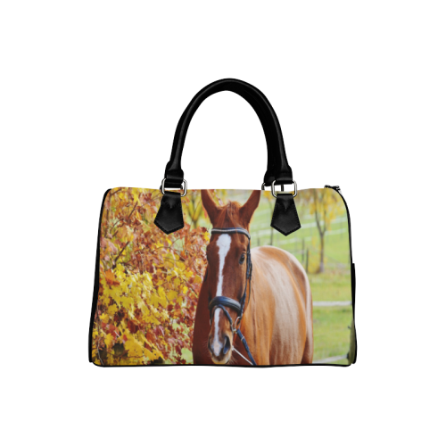 Autumn Horse Boston Handbag (Model 1621)