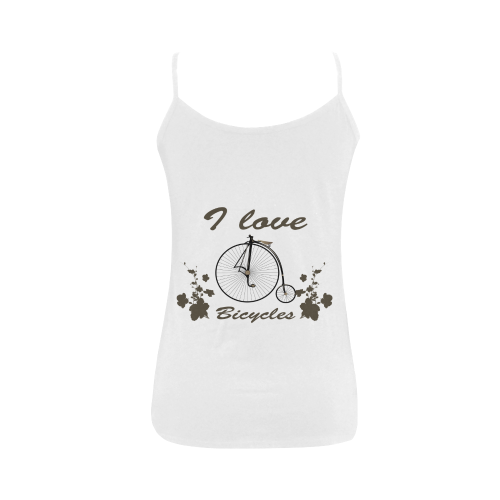 I Love Bicycle Women's Spaghetti Top (USA Size) (Model T34)