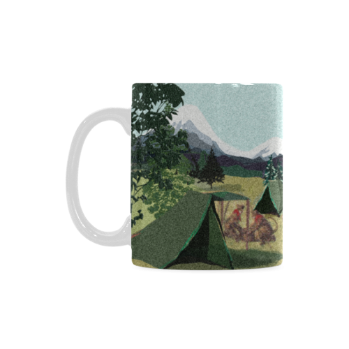 Camping Cat Scout Mug White Mug(11OZ)