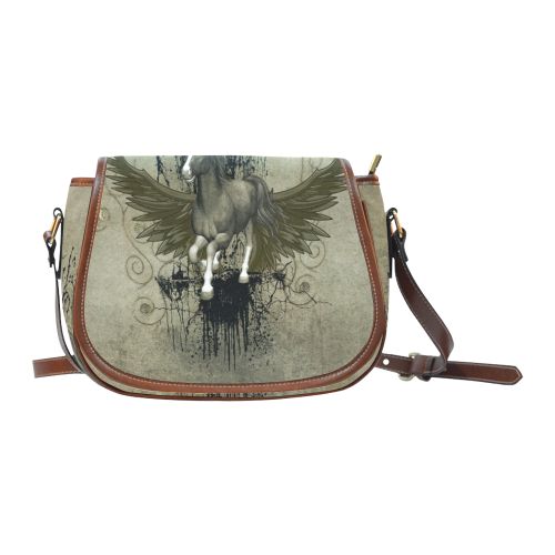 Wild horse with wings Saddle Bag/Small (Model 1649) Full Customization