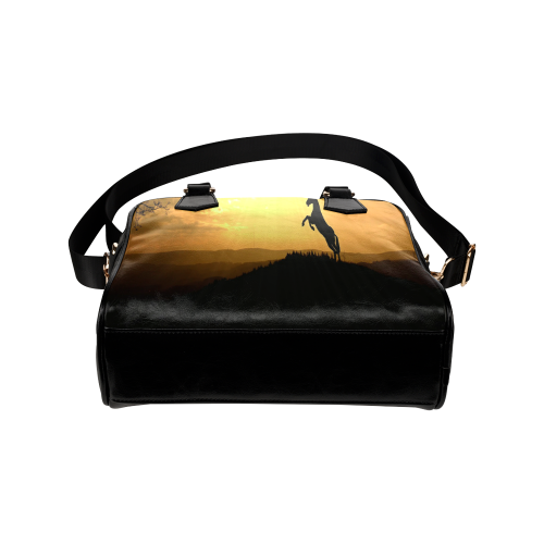 Sunset Horse Silhouette Shoulder Handbag (Model 1634)