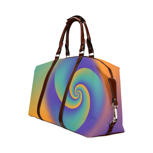 POWER SPIRAL SOFT - Violet, Ocean Green, Orange Classic Travel Bag (Model 1643)