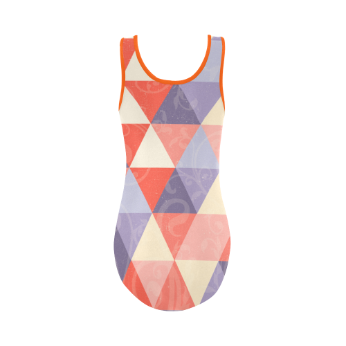Harlequin Multicolor Pattern by ArtformDesigns Vest One Piece Swimsuit (Model S04)