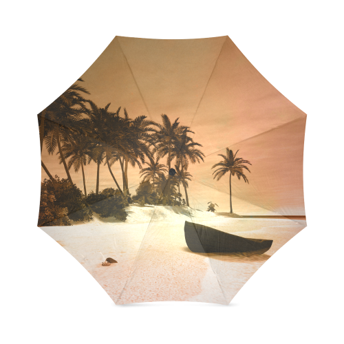 Wonderful seascape with tropical island Foldable Umbrella (Model U01)