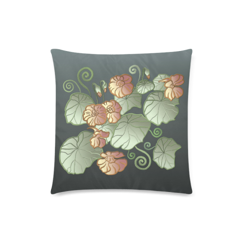 Art Nouveau Garden Custom Zippered Pillow Case 18"x18"(Twin Sides)
