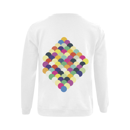 Colorful Circles Gildan Crewneck Sweatshirt(NEW) (Model H01)