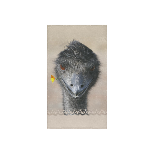 Happy Emu with Flower Custom Towel 16"x28"