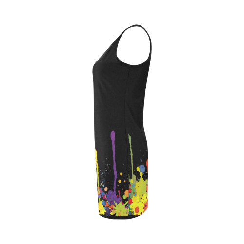 Crazy multicolored running SPLASHES Medea Vest Dress (Model D06)