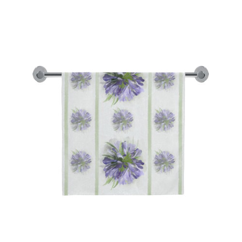 Small Purple Flowers Bath Towel 30"x56"