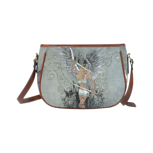 The angel with swords and wings Saddle Bag/Small (Model 1649) Full Customization