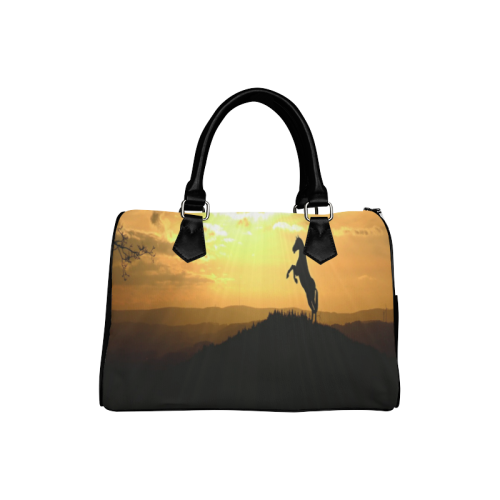 Sunset Horse Silhouette Boston Handbag (Model 1621)