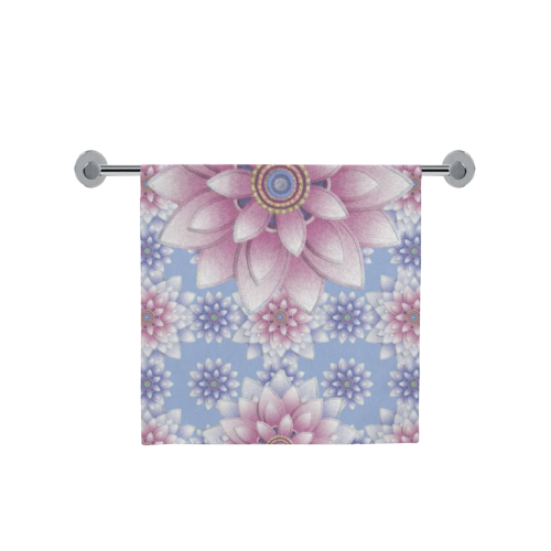 ornaments pink & blue Bath Towel 30"x56"