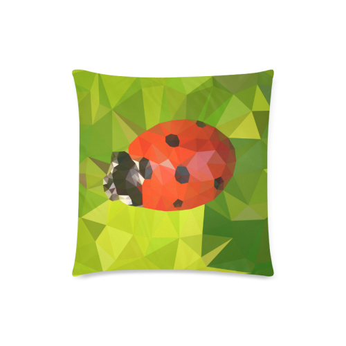 Lady Bug Custom Zippered Pillow Case 18"x18"(Twin Sides)