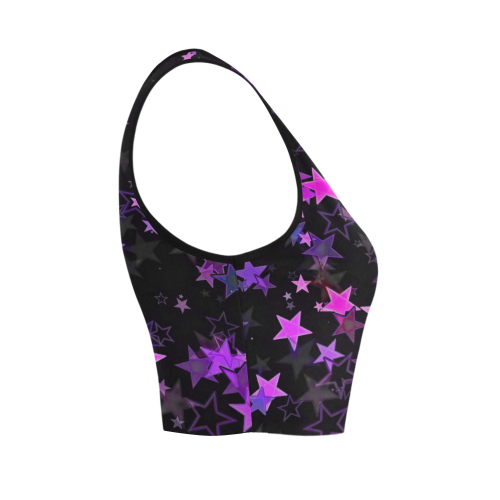 Stars20160710 Women's Crop Top (Model T42)