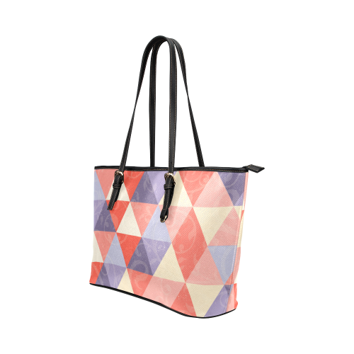 Harlequin Multicolor Pattern by ArtformDesigns Leather Tote Bag/Small (Model 1651)