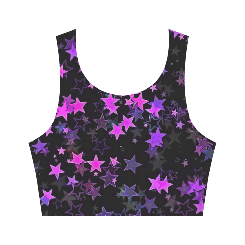 Stars20160710 Women's Crop Top (Model T42)